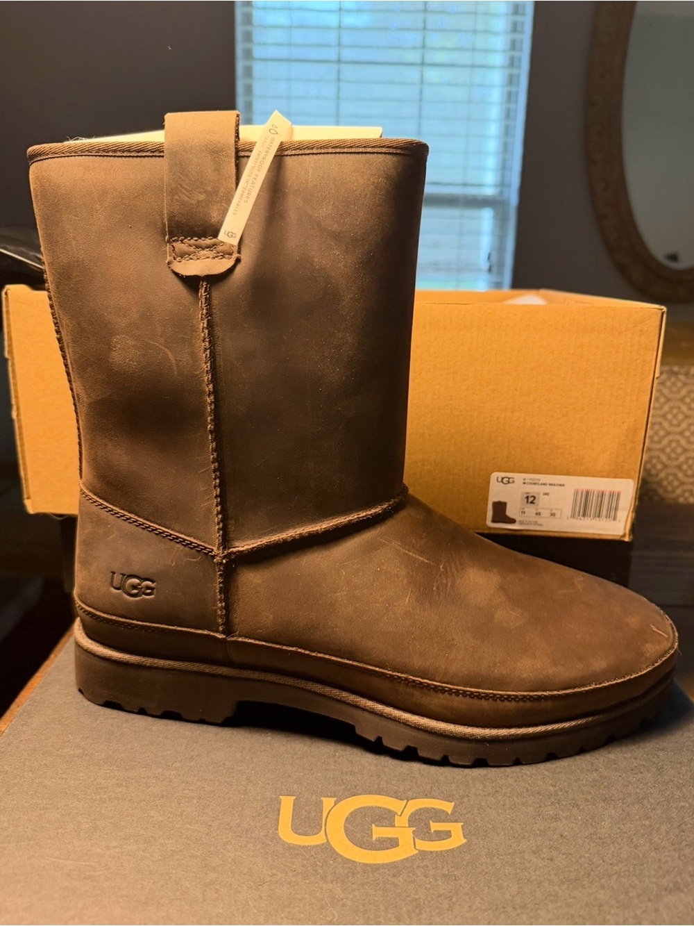 UGG Men's Brown Waterproof Pull-On Boot